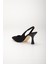 Zara Saten Arka Açık Siyah Kadın Topuklu Ayakkabı 5