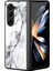 Samsung Galaxy Z For Fold5 5g Temperli Cam Mermer Desen Pc+Tpu Koruyucu Beyaz Mermer Telefon Kılıfı (Yurt Dışından) 1