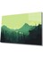 Yeşil Illüstrasyon Dağ Cam Tablo, Ev ve Ofis Duvar Dekoru Hediyelik Büyük Tablo Dayanıklı Cam 1