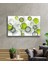Yeşil Daireler Cam Tablo, Ev ve Ofis Duvar Dekoru Hediyelik Büyük Tablo Dayanıklı Cam 2