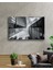 Siyah Beyaz Geomeetrik Cam Tablo, Ev ve Ofis Duvar Dekoru Hediyelik Büyük Tablo Dayanıklı Cam 2