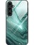Samsung Galaxy A15 4g sı Mermer Desen Temperli Cam Arka DL02 Telefon Kılıfı (Yurt Dışından) 1