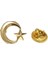 Ay Yıldız Gold Renk Metal Yaka Rozeti 1 Paket 12'li 3