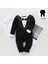 Yenidoğan Bebek Erkek Beyefendi Romper Bodysuit Tulum Giysileri Resmi Kıyafetler (Yurt Dışından) 1