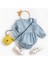 Pamuk Bebek Bodysuits Yenidoğan Mavi Denim Tulum Moda Prenses Yürümeye Başlayan Kız Giysileri (Yurt Dışından) 3