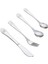 4 Adet/takım Çaylar S Çatal Bıçak Gereçleri Seti Paslanmaz Çelik Bebek Sofra Takımı - Gümüş (Yurt Dışından) 1
