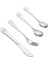 4 Adet/takım Çaylar S Çatal Bıçak Gereçleri Seti Paslanmaz Çelik Bebek Sofra Takımı - Gümüş (Yurt Dışından) 2