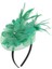Bayan Tüy Fascinator Şapka Saç Bandı Düğün Kostümü Yeşil (Yurt Dışından) 1