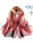 Lotus Çiçek Yaz Kadın Ipek Eşarp Bandana Şifon Georgette Bandana Kadın Zarif Şal Başörtüsü Hairscarves Plaj Eşarp (Yurt Dışından) 2