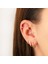 14 Ayar Altın Taşlı Üçgen Motifli Minimal Tragus Piercing 2