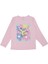 Kız Çocuk Çiçek Baskılı Yazılı Sweat Uzun Kol 1