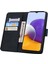 Samsung Galaxy A24 4G/A25 5g Buzağı Doku Deri Çiçek Dışında Dönüş Black Telefon Kılıfı (Yurt Dışından) 2