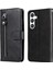 Samsung Galaxy S24 Için+ Pu Deri Fermuar Folio Black Telefon Kılıfı (Yurt Dışından) 1