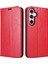 Samsung Galaxy S23 Fe Crazy Horse Dokusu Gerçek Bölünmüş Deri Telefon Kılıfı (Yurt Dışından) 1