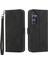 Samsung Galaxy S24 Için+ Pu Deri Deri Flip Cep Black Telefon Kılıfı (Yurt Dışından) 1