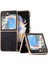 Samsung Galaxy Z Flip5 5g Pu Deri+Pc Litchi Doku Nano Black Telefon Kılıfı (Yurt Dışından) 1
