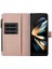 Samsung Galaxy Z Fold5 5g Pu Deri Litchi Doku Fermuarı Cep Çizgisi Altın Telefon Kılıfı (Yurt Dışından) 2