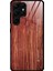 Samsung Galaxy S24 Ultra Ahşap Doku Temperli Cam Tpu Koruyucu Kaza sı Telefon Kılıfı (Yurt Dışından) 1