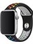 Apple Watch 42 mm / 44MM / 45MM / 49 mm (Seriler /se/ultra ile Uyumlu) Delikli Spor Silikon Kordon Gökkuşağı 1