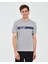 Graphic T-Shirt M Short Sleeve Erkek Gri Melanj Tshirt S241009-036 1