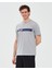 Graphic T-Shirt M Short Sleeve Erkek Gri Melanj Tshirt S241009-036 4