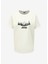 Bisiklet Yaka Baskılı Kırık Beyaz Kadın T-Shirt J4SL-TST7034 1