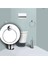 Tekno Trust Krom Yuvarlak Havluluk ve Dar Kapaklı Kağıtlık - 2'li Set - Banyo Aksesuar Seti 2 Parça Gümüş 2