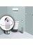 Tekno Trust Krom Yuvarlak Havluluk ve Dar Kapaklı Kağıtlık - 2'li Set - Banyo Aksesuar Seti 2 Parça Gümüş 4