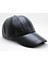 Siyah Deri Beyzbol Cap Erkek Şapka Unisex Model cp228 1