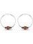 Boncuklu Gümüş Halka Küpe 16 mm WSK09-16 1