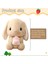 Tavşan Doldurulmuş Hayvan Paskalya Kulaklı Tavşan Peluş Sevimli Beyaz Tavşan Peluş Oyuncak Havuçlu Kabarık Kawaii Yumuşak Sarılma Uyku Yastığı (Yurt Dışından) 4