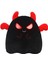 Sevimli Hayalet Peluş Yastık, Yumuşak Siyah Şeytan Yastık Doldurulmuş Hayvanlar Peluşlar Kawaii Bebek Oyuncak Kız Erkek Doğum Günü Cadılar Bayramı Noel Için Komik Oda Dekor Hediyel (Yurt Dışından) 1