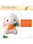 Tavşan Doldurulmuş Hayvan Paskalya Kulaklı Tavşan Peluş Sevimli Beyaz Tavşan Peluş Oyuncak Havuçlu Kabarık Kawaii Yumuşak Sarılma Uyku Yastığı (Yurt Dışından) 5