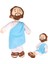 Isa Peluş Bebek Arkadaşım Hıristiyan Oyuncaklar Anne Meryem Tutan Bebek Dolması Isa Hediye 13 Inç Mesih Dini Kurtarıcı Şekil Oyuncaklar Erkekler Kızlar Için Noel Süsleri (Yurt Dışından) 1