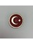 Gri Çerçeveli Türk Bayraklı Yaka Rozeti 1