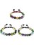 Makrome Örgülü Küre Kesim Çoklu Doğaltaş Kombinli Kadın-Erkek-Çocuk Şifa 3'lü Set Bileklik 2