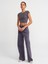 30528 Pamuk ve Modal Karışımlı Crop Top-Füme 3