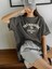 Kadın Antrasit The Sunshine Baskılı Bisiklet Yaka Oversize T-Shirt 3