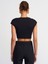 30528 Pamuk ve Modal Karışımlı Crop Top-Siyah 2