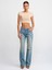 30528 Pamuk ve Modal Karışımlı Crop Top-Açık Bej 3