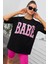 Kadın Siyah Babe Baskılı Tshirt 1