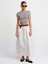 30528 Pamuk ve Modal Karışımlı Crop Top-Gri 4
