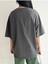 Blacksokak Kadın Antrasit Vintage Baskılı Oversize Bisiklet Yaka Tshirt 2