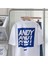 Blacksokak Erkek Beyaz Andy Baskılı Oversize Bisiklet Yaka Tshirt 1