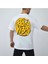 Blacksokak Erkek Beyaz Bad Vibes Baskılı Oversize Bisiklet Yaka Tshirt 1
