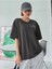 Blacksokak Kadın Antrasit Exploratıon Baskılı Oversize Bisiklet Yaka Tshirt 4