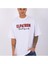Blacksokak Erkek Beyaz Elpatron Baskılı Oversize Bisiklet Yaka Tshirt 1