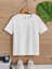 Erkek Çocuk Beyaz Corton Summer Bisiklet Yaka Tshirt 2