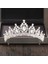 Mor Gümüş Renk Kristal Rhinestone Taç ve Tiara Düğün Saç Aksesuarları Gelin Tiaras Saç Taç Düğün Başlığı Kadın Diadem (Yurt Dışından) 4