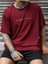 Blacksokak Erkek Bordo Dreamer Baskılı Oversize Bisiklet Yaka Tshirt 1